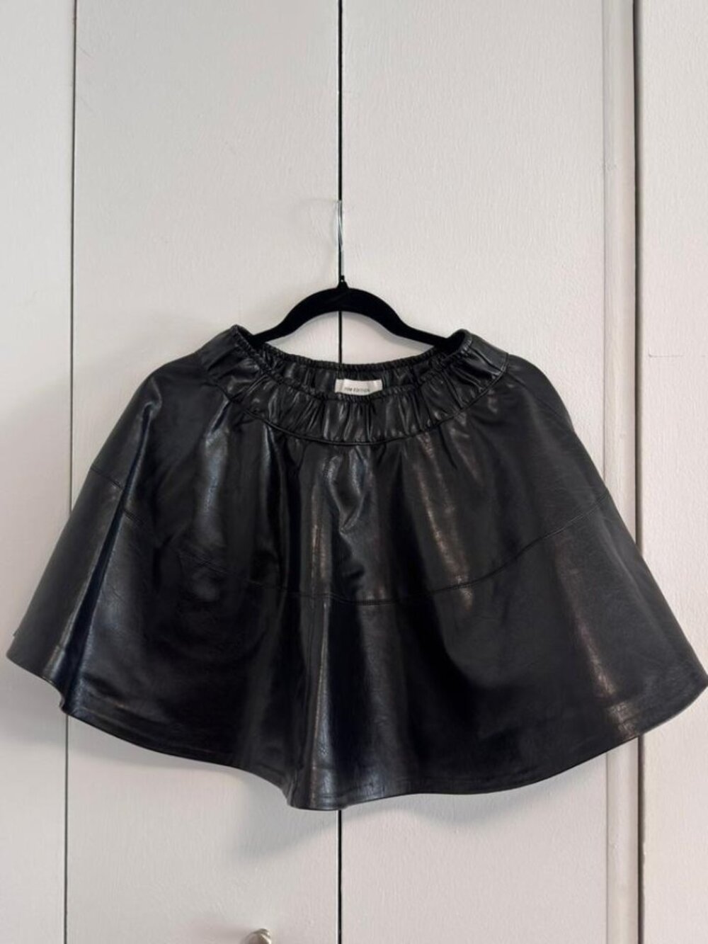 H&M Edition - Vegan Leather Flared Mini Skirt